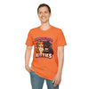 Show me Your Kitties funny cat t-shirt heather orange front view male standing