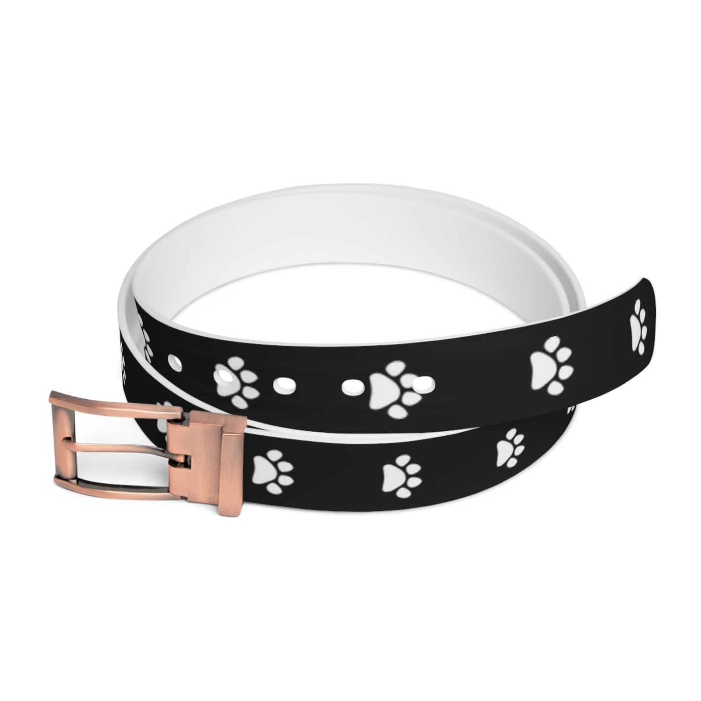 Paw Print Belt - Black