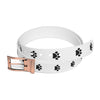 Paw Print Belt - White