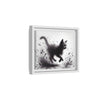 Gallery Canvas Wraps - Charcoal Garden Cat #1 - Framed