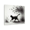 Canvas Wrap - Charcoal Garden Cat #2 - Unframed