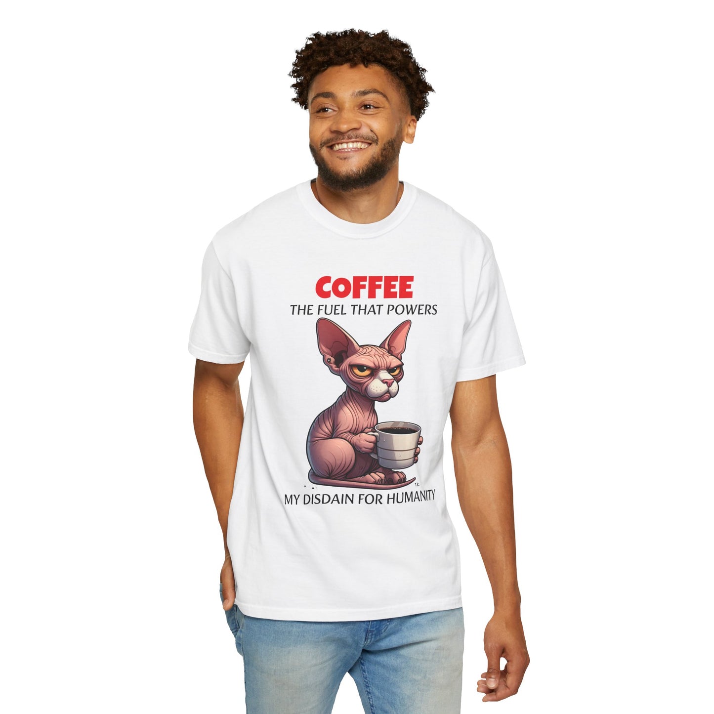 Coffee Disdain - Adult Unisex Garment-Dyed T-shirt