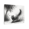 Canvas Wrap - Charcoal Garden Cat #4 - Unframed