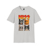 HISS cat parody adult t-shirt ice grey front view