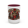 Caffeine and Chaos - Ceramic Mug Accent Colored (11oz/15oz)