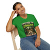 Zombie Push horror cat parody t-shirt adult irish green front view female seated