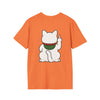 Maneki-Neko Repelling Cat - DOUBLE SIDED - Adult T-Shirt