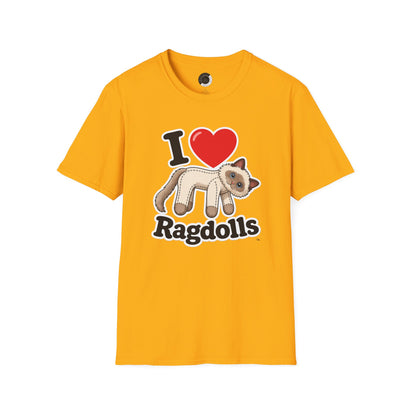 I Heart Ragdolls - Adult T-shirt