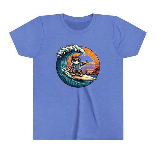 Surfer Cat - Youth Short Sleeve Tee