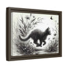 Gallery Canvas Wraps - Charcoal Garden Cat #3 - Framed