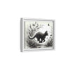 Gallery Canvas Wraps - Charcoal Garden Cat #3 - Framed