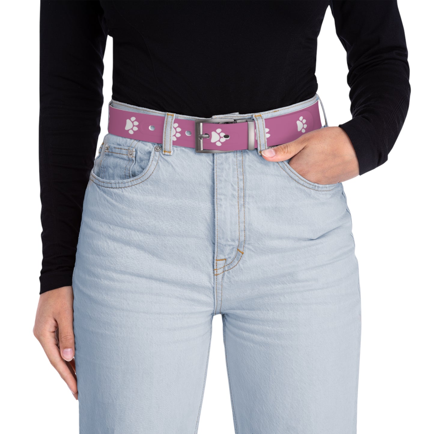 Paw Print Belt - Pink