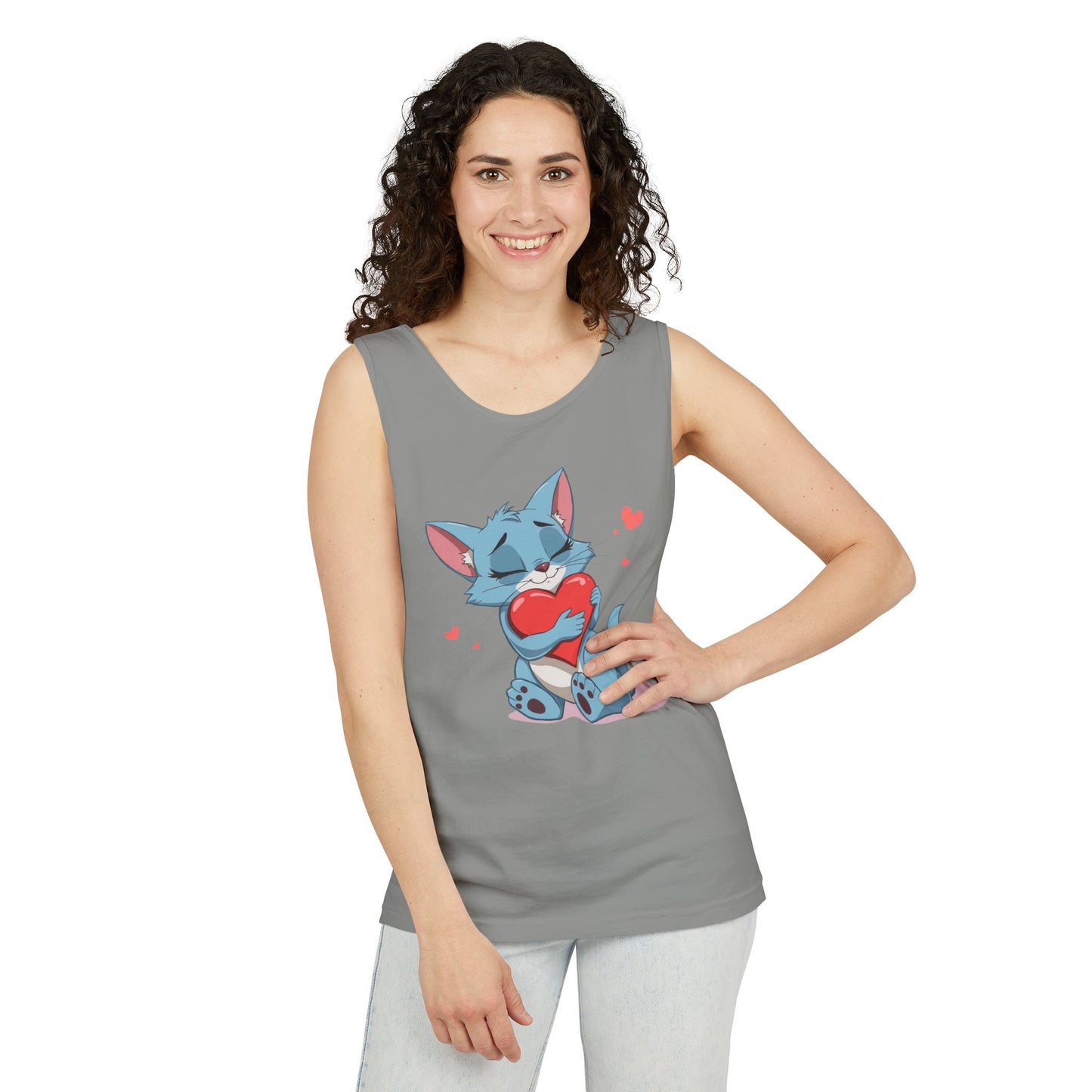 Cat Love - Unisex Garment-Dyed Tank Top