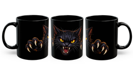 Black Cat Claw Mug – Scary Feline Halloween Coffee Cup (11oz & 15oz)