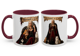 Mother of Cats - Ceramic Mug Accent Colored (11oz/15oz)