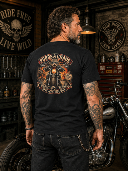 Purrs & Chaos Live Wild - Adult T-shirt