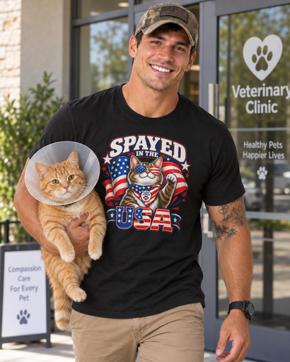 Spayed in the USA - Adult T-Shirt
