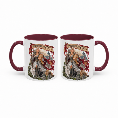 Mother of Cats - Ceramic Mug Accent Colored (11oz/15oz)