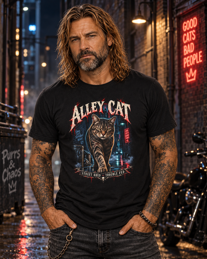 Purrs & Chaos Alley Cat - Adult T-shirt