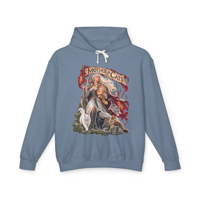 Mother of Cats 2026 - Unisex Lightweight Hooded Sweatshirt
