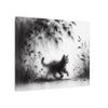 Canvas Wrap - Charcoal Garden Cat #5 - Unframed