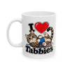I ❤️ Tabbies - Ceramic Mug, (11oz, 15oz)