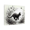 Canvas Wrap - Charcoal Garden Cat #3 - Unframed
