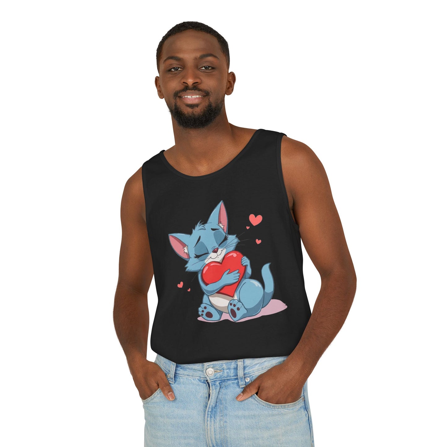 Cat Love - Unisex Garment-Dyed Tank Top