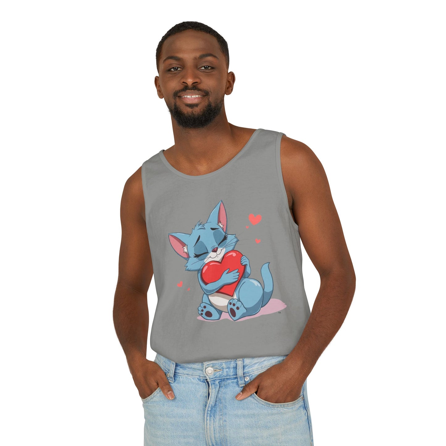 Cat Love - Unisex Garment-Dyed Tank Top