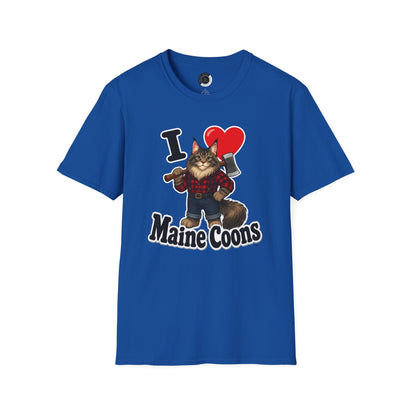 I Heart Maine Coons - Adult T-shirt