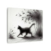 Canvas Wrap - Charcoal Garden Cat #2 - Unframed