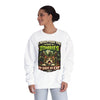 Zombie Push horror cat parody sweatshirt adult white front view female standing