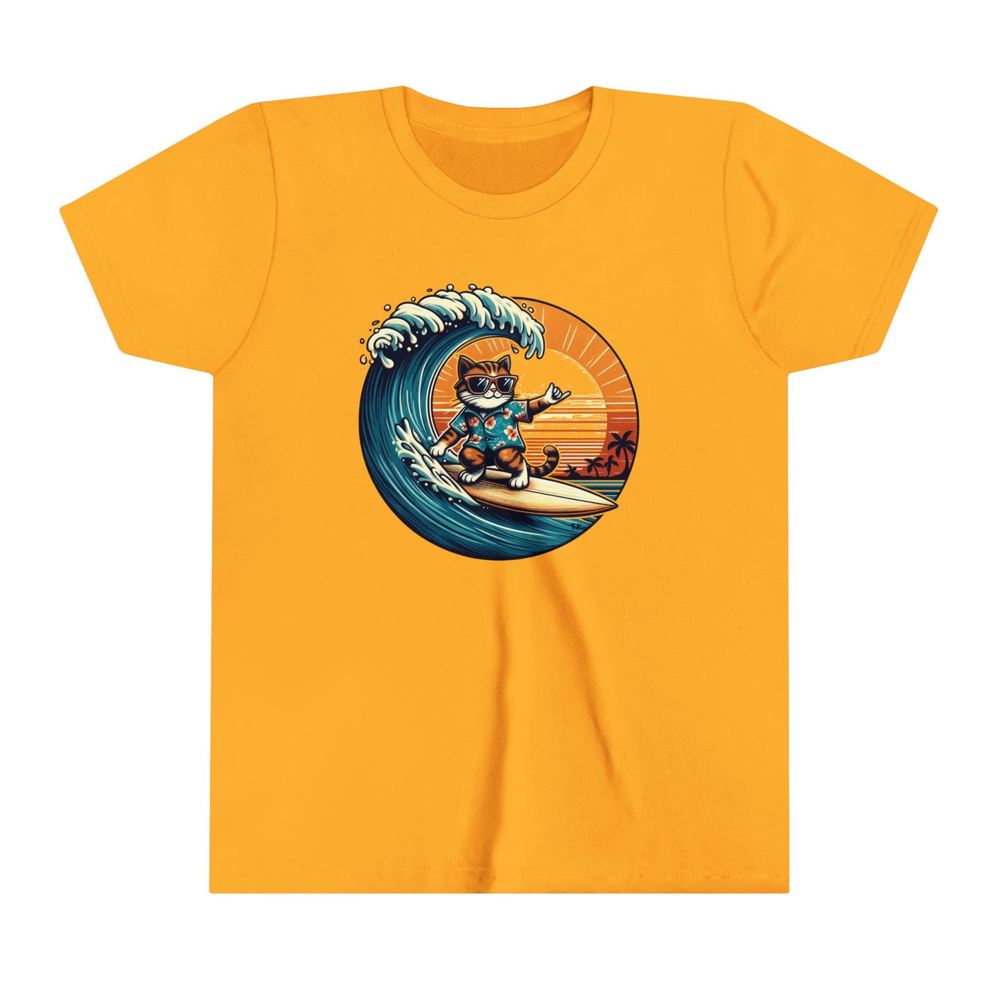 Surfer Cat - Youth Short Sleeve Tee