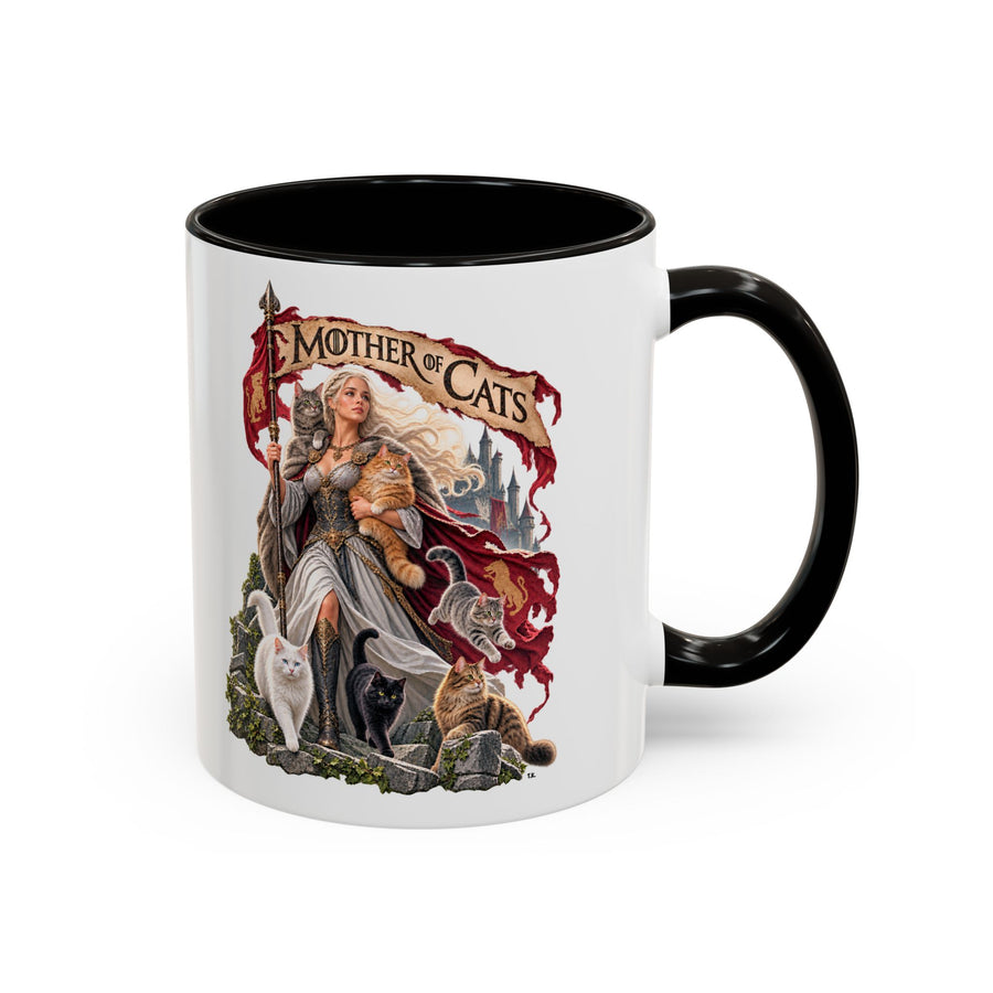 Mother of Cats - Ceramic Mug Accent Colored (11oz/15oz)
