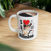 I ❤️ Siamese - Ceramic Mug, (11oz, 15oz)