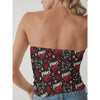 All-Over Print Women's Double-Layer Strapless Top