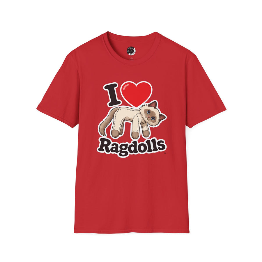 I Heart Ragdolls - Adult T-shirt