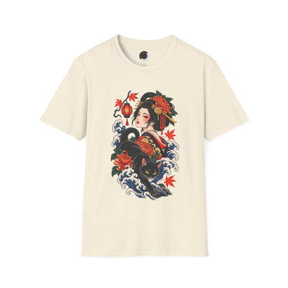 Geisha Cat Tattoo — Adult T-Shirt