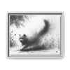 Gallery Canvas Wraps - Charcoal Garden Cat #4 - Framed