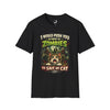 Zombie Push horror cat parody t-shirt adult black front view