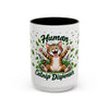 Human Catnip Dispenser - Ceramic Mug Accent Colored (11oz/15oz)