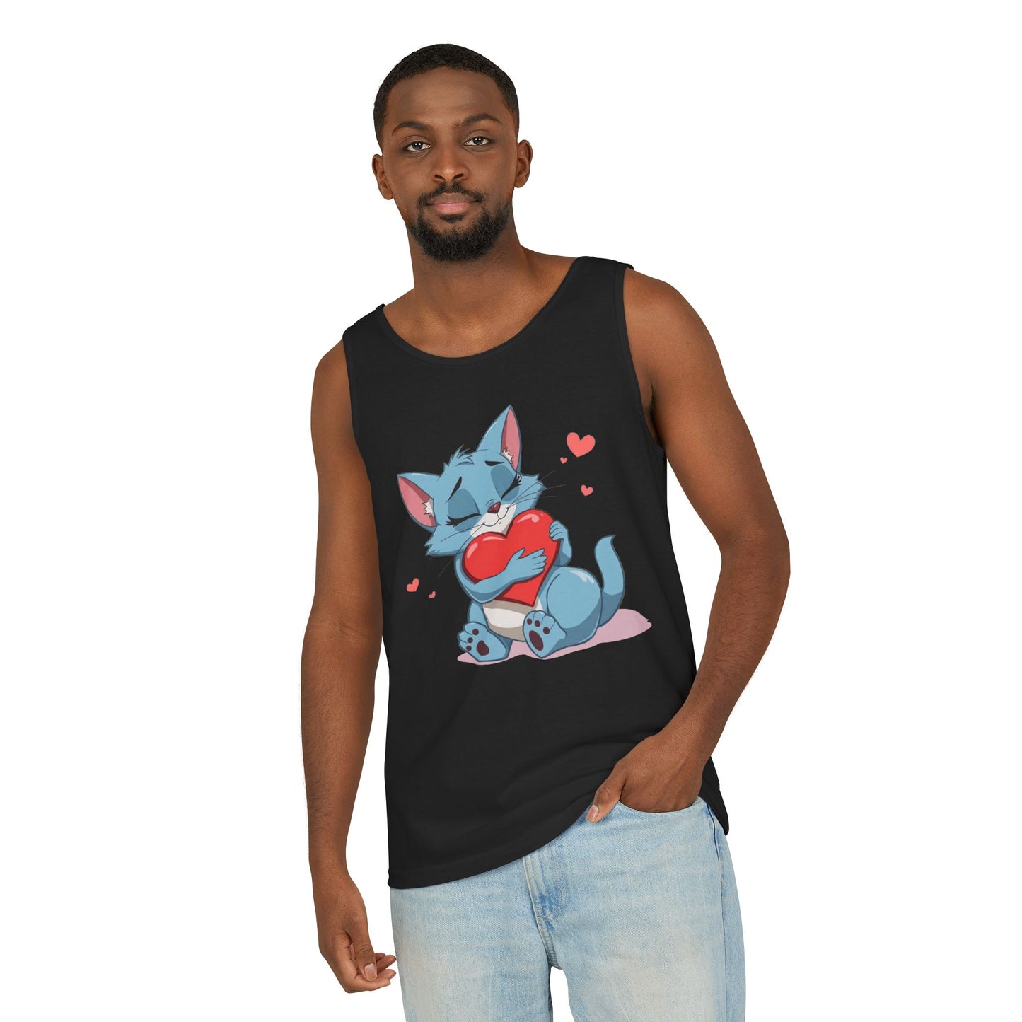 Cat Love - Unisex Garment-Dyed Tank Top