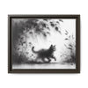 Gallery Canvas Wraps - Charcoal Garden Cat #5 - Framed
