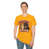 Show me Your Kitties funny cat t-shirt gold front view male standing