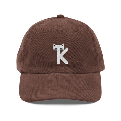 Vintage Corduroy Cap Embroidered TK Signature