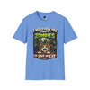 Zombie Push horror cat parody t-shirt adult carolina blue front view
