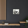 Gallery Canvas Wraps - Charcoal Garden Cat #3 - Framed