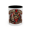 Caffeine and Chaos - Ceramic Mug Accent Colored (11oz/15oz)