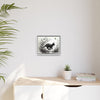 Gallery Canvas Wraps - Charcoal Garden Cat #3 - Framed