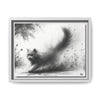 Gallery Canvas Wraps - Charcoal Garden Cat #4 - Framed